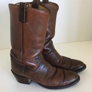 Men's Tony Lama Leather Cowboy Boots Size 9-9 1/2?